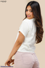 Engage Short Sleeve Embroidered Top