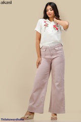 High Waist Rose Dust Relaxed Fit Jean