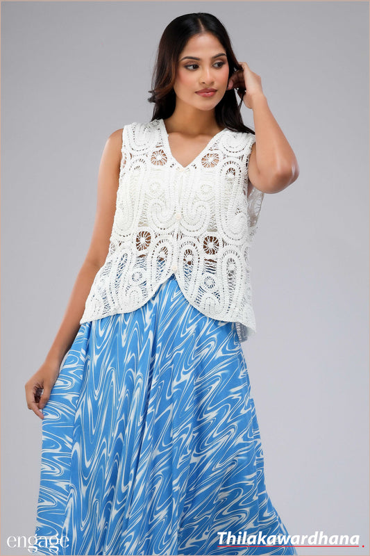Lace Detailed Crochet Top - Free Size