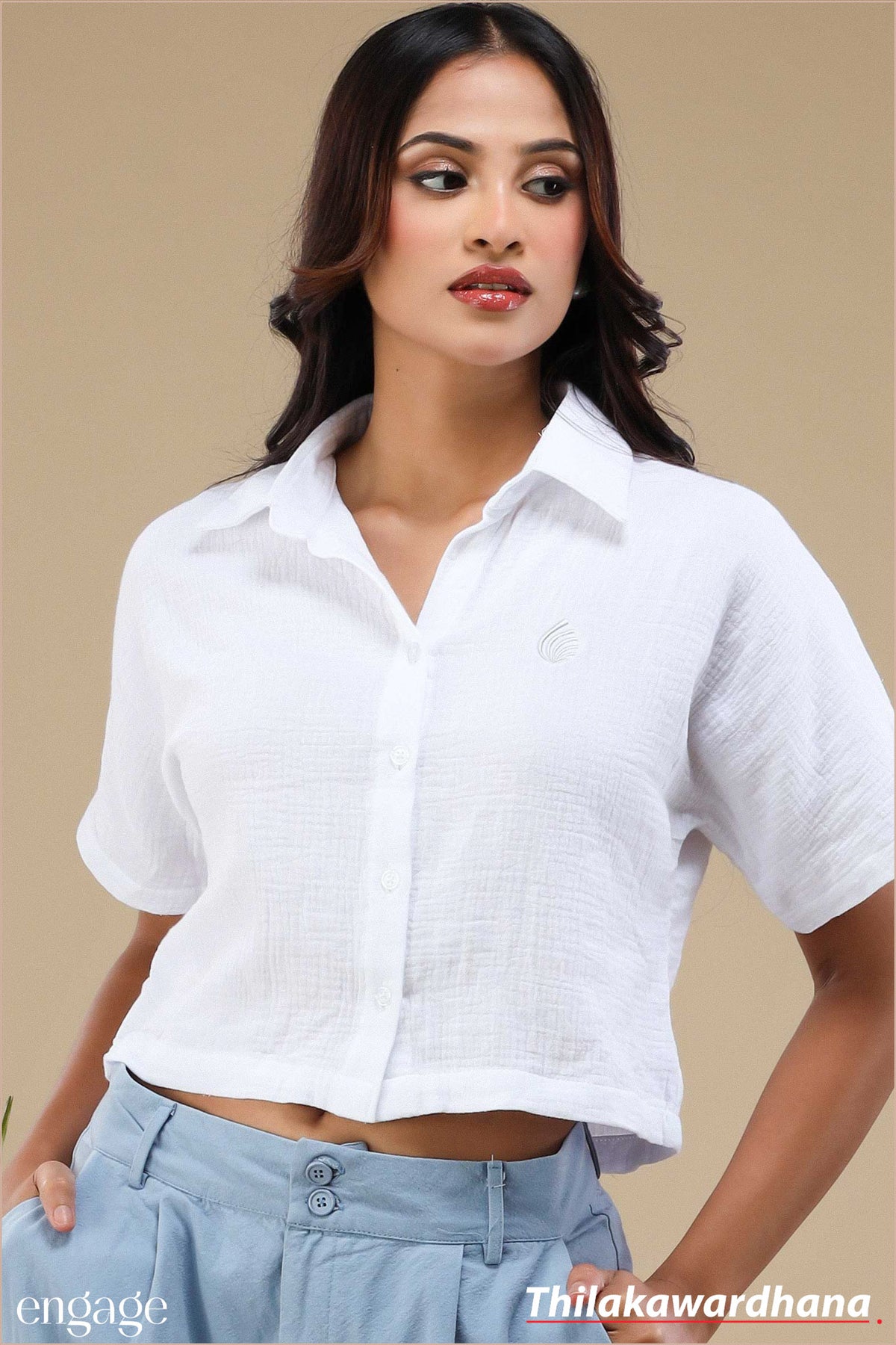 Engage Short Sleeve Comfy Crop Top