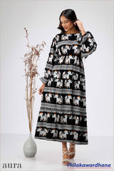 Aura Bohemian Elephant Tier Dress