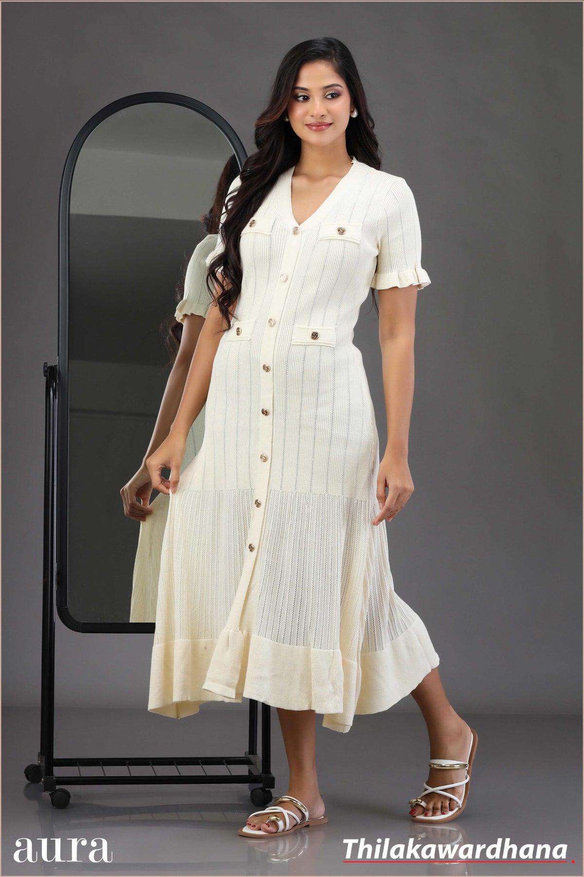 Moonbeam Knit Maxi Dress - Free Size