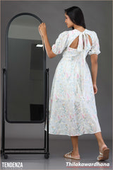 Tendenza Back Tie Brode Dress