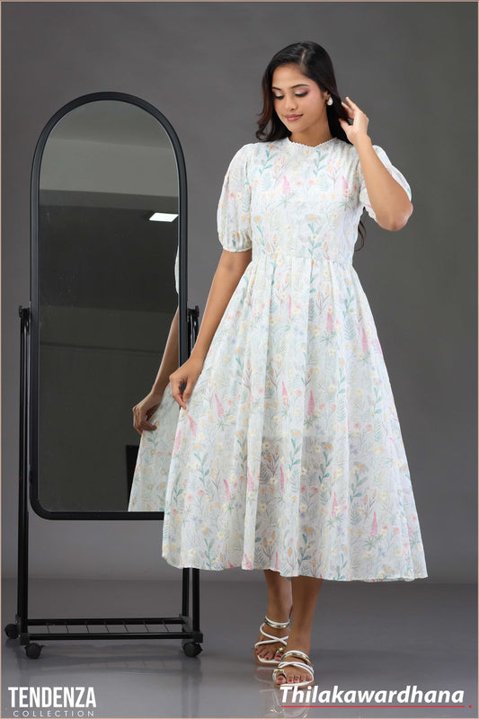 Tendenza Back Tie Brode Dress