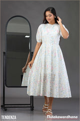 Tendenza Back Tie Brode Dress