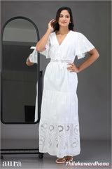 Cotton Lace Meadow Maxi Dress