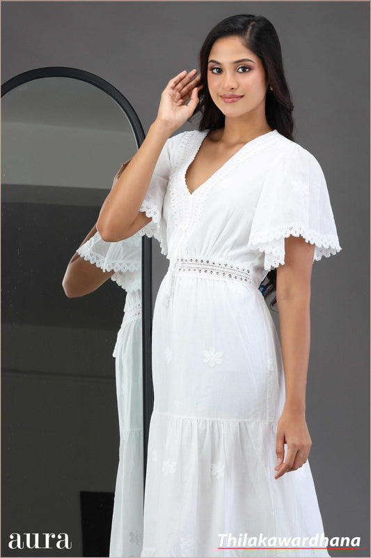 Cotton Lace Meadow Maxi Dress