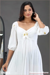 Tendenza Puff Sleeve Cinderella Dress