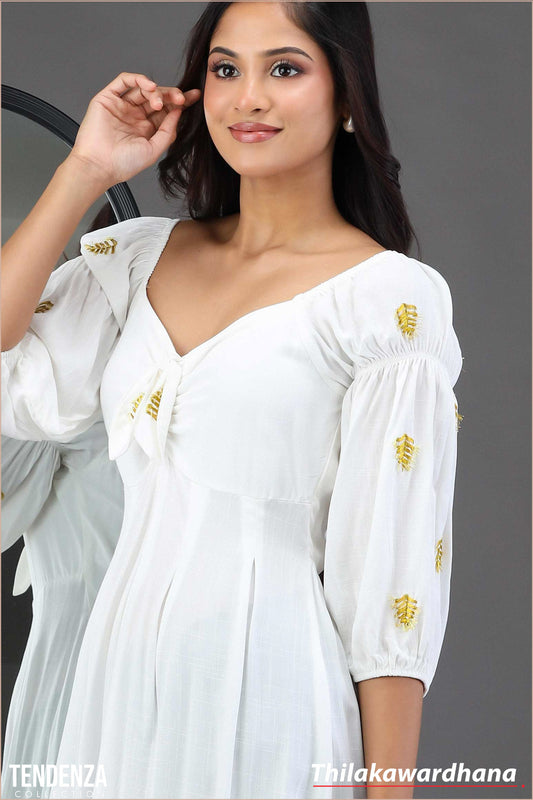 Tendenza Puff Sleeve Cinderella Dress