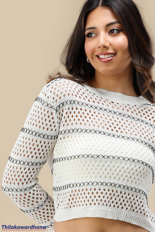 Featherlight Mesh Top - Free Size