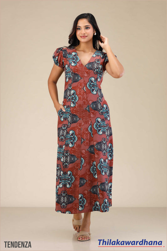 Tendenza Wavy Maxi Dress