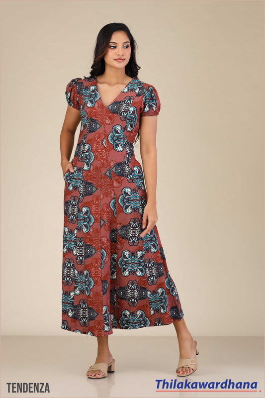 Tendenza Wavy Maxi Dress