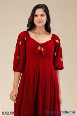 Tendenza Puff Sleeve Cinderella Dress