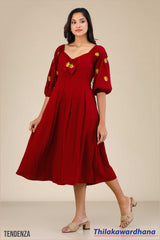 Tendenza Puff Sleeve Cinderella Dress