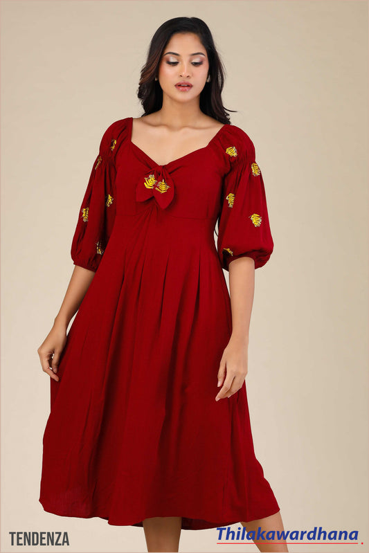 Tendenza Puff Sleeve Cinderella Dress