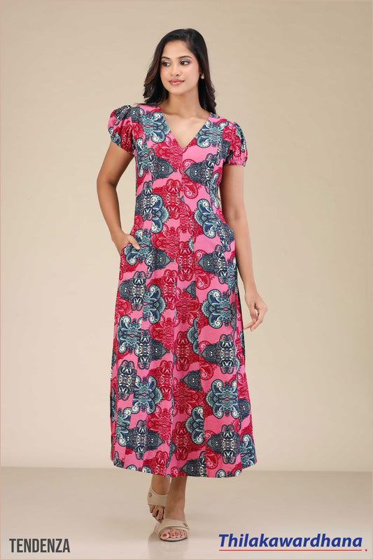 Tendenza Wavy Maxi Dress