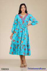 Tendenza Floral Print Lace Dress