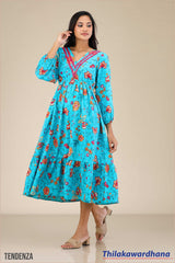 Tendenza Floral Print Lace Dress