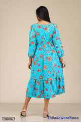 Tendenza Floral Print Lace Dress