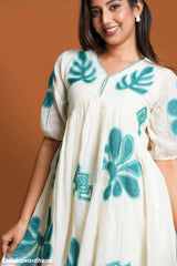 Garden Swing Embroidered Dress