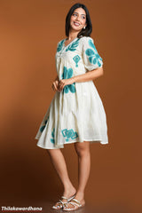 Garden Swing Embroidered Dress