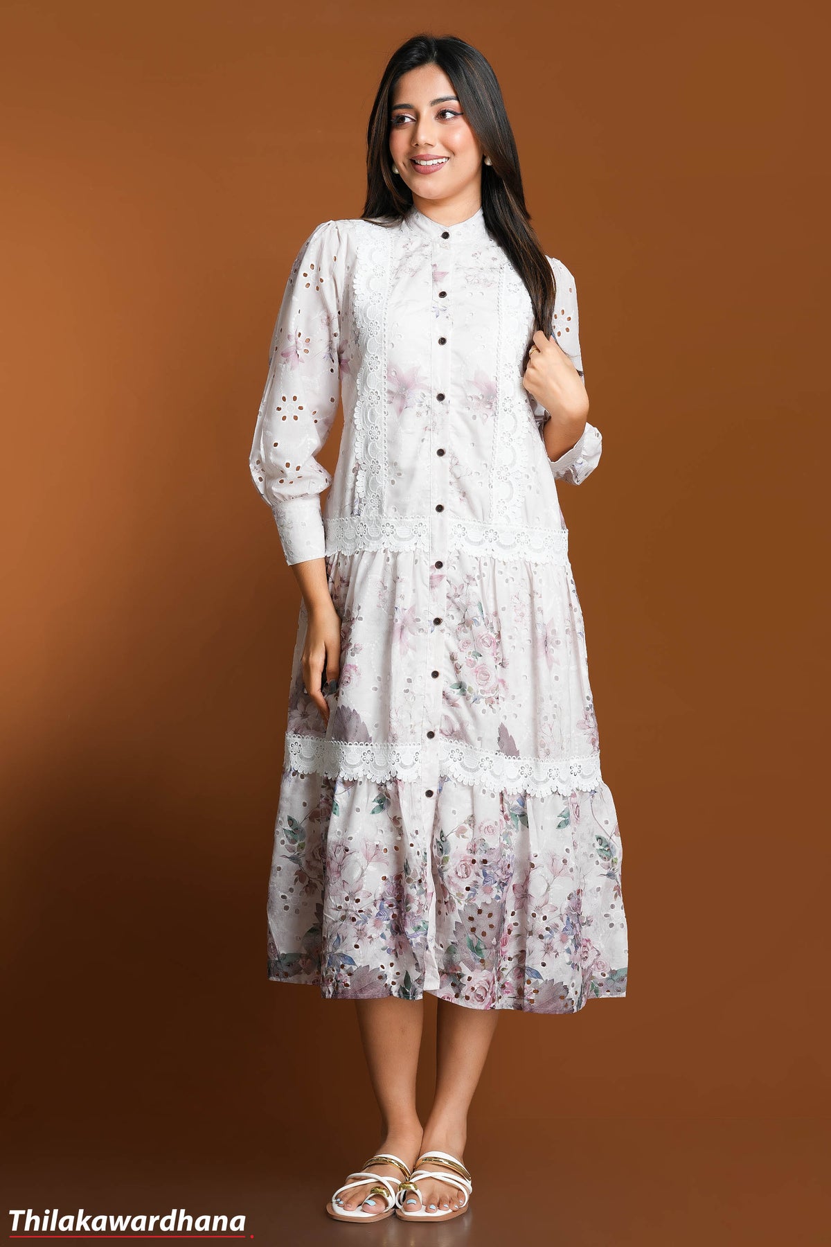 Vintage Garden Grace Midi Dress