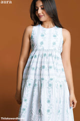 Aura Embroidered Cutlone Dress