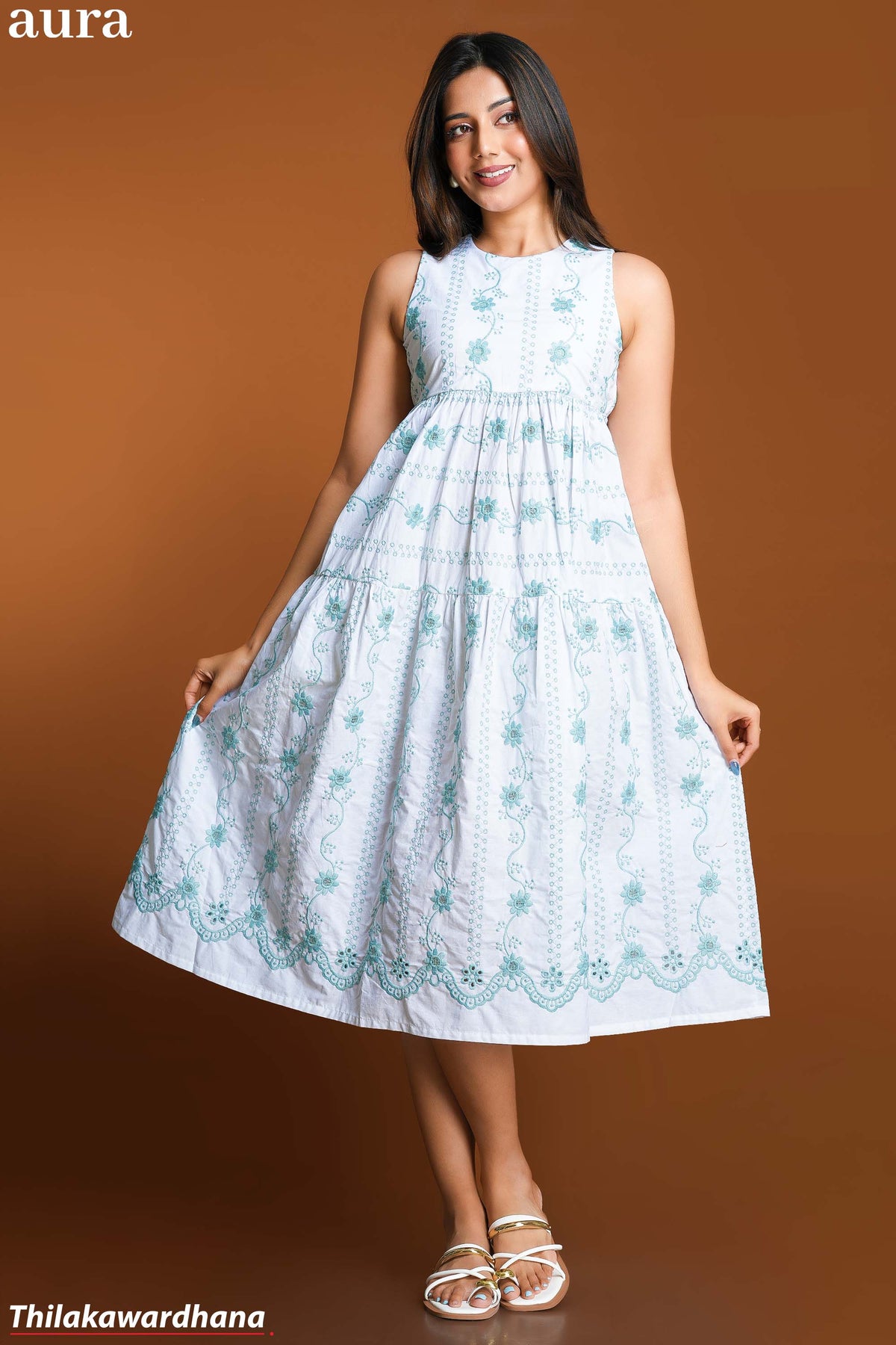 Aura Embroidered Cutlone Dress
