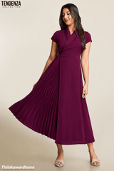 Tendenza Pleated Maxi Dress