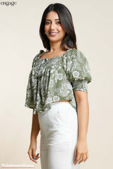 Engage Smocked Crop Top
