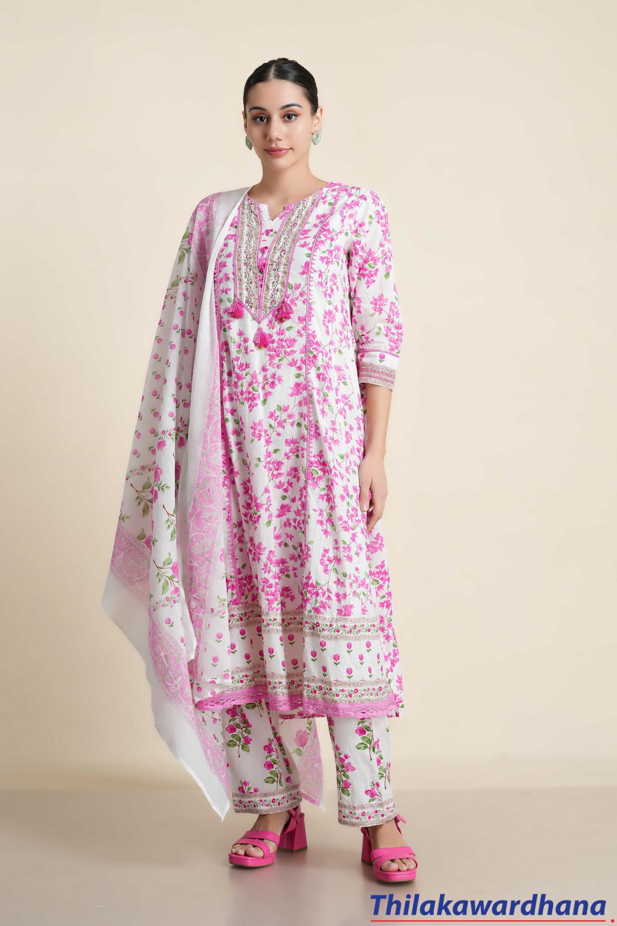 Printed 3Pcs Kurtha Set