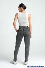 Mid Waist Light Washed Jean