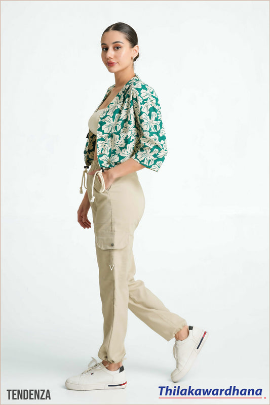 Tendenza Lapel Collar Linen Top