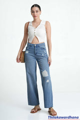 Light Washed Ripped Jean