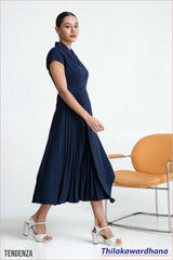 Tendenza Pleated Maxi Dress