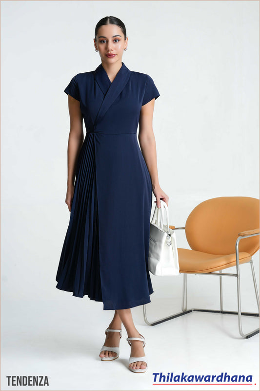 Tendenza Pleated Maxi Dress