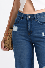 Dark Washed Ripped Jean