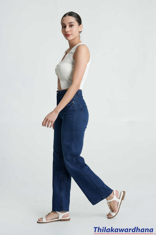 Dark Washed High Rise Jean