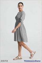 Aura Ruched Sleeve Smocked Dress