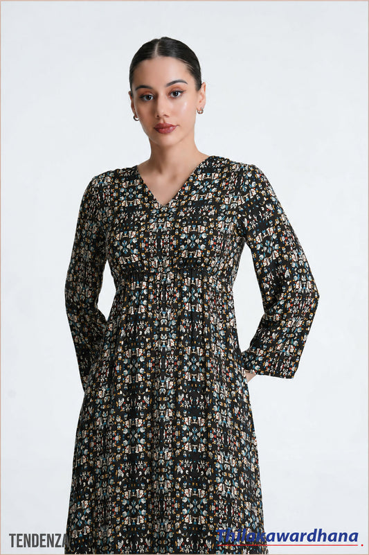 Tendenza Boho Long Sleeve Maxi Dress