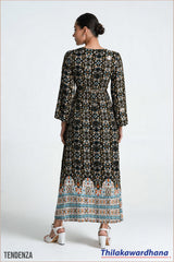 Tendenza Boho Long Sleeve Maxi Dress