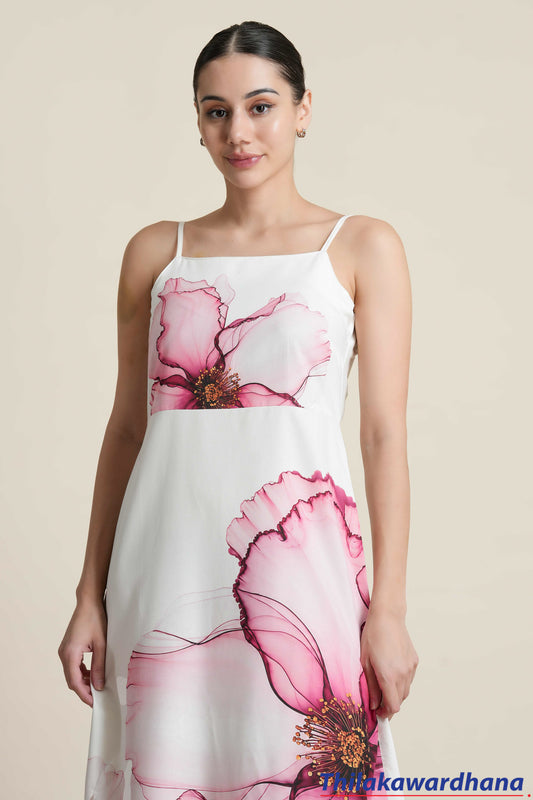 Aura Rosé Blossom Maxi Dress