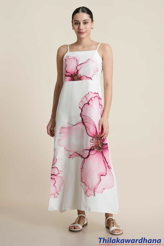 Aura Rosé Blossom Maxi Dress