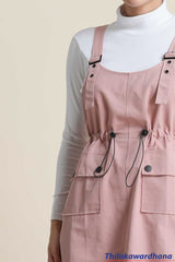 Blush Utility Dungaree Dress
