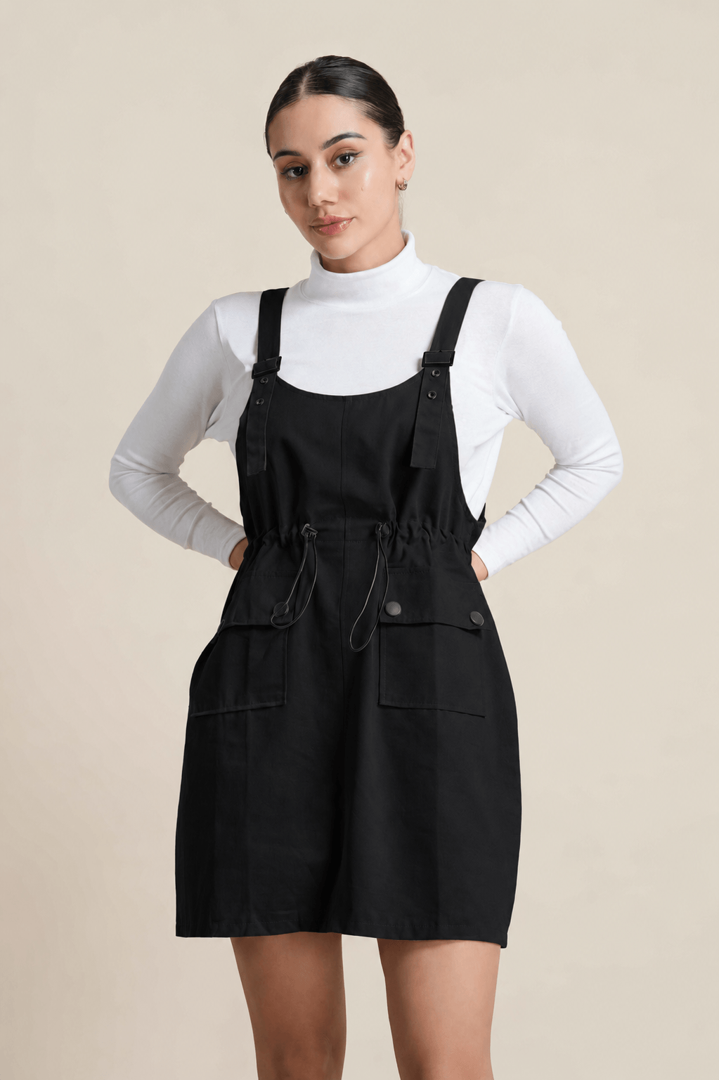Blush Utility Dungaree Dress