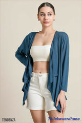 Tendenza Asymmetrical Long Sleeve Cardigan