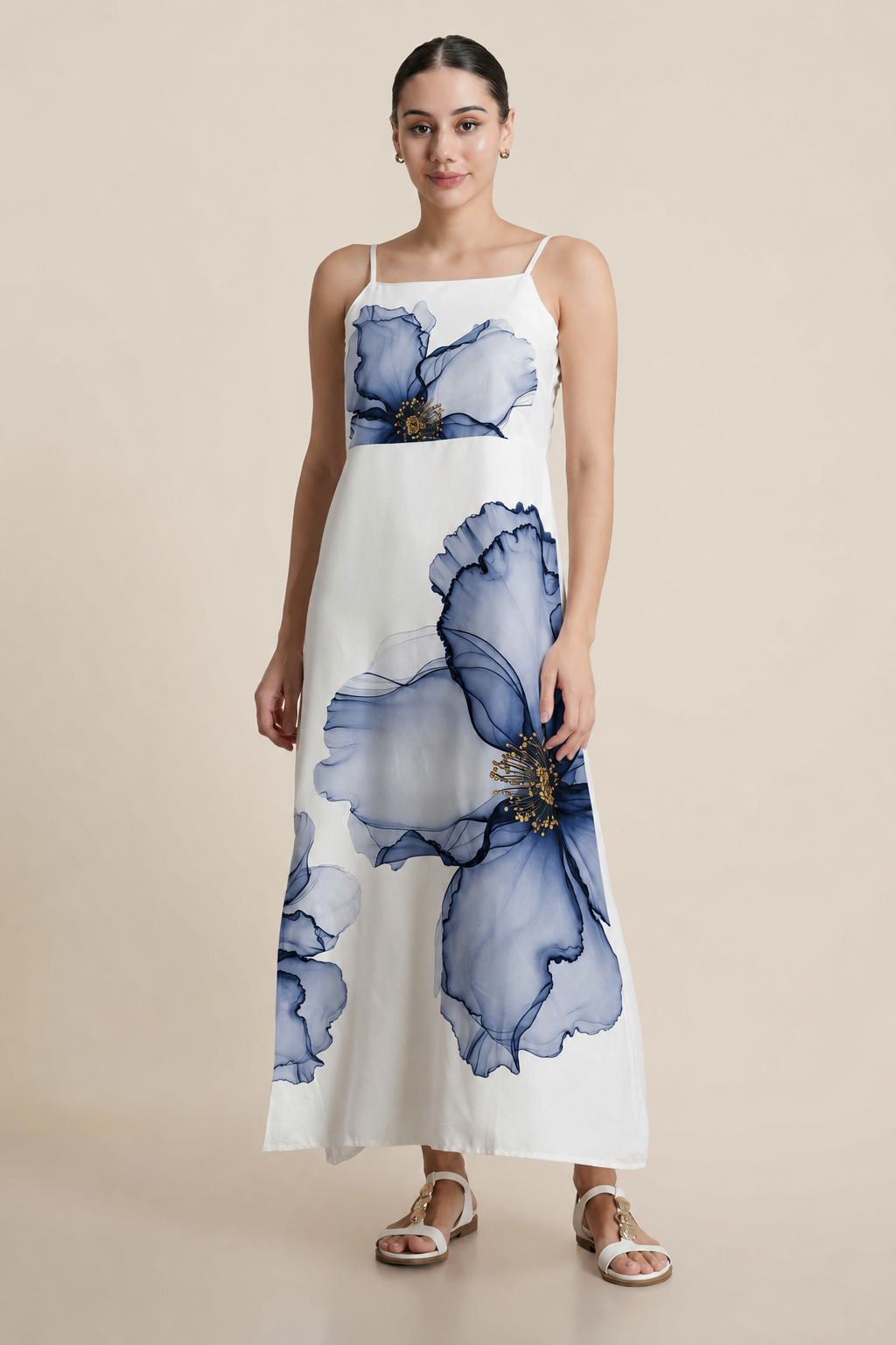 Aura Rosé Blossom Maxi Dress