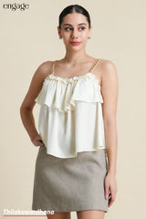 Engage Chain Strap Layered Top