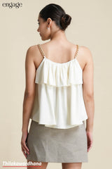 Engage Chain Strap Layered Top