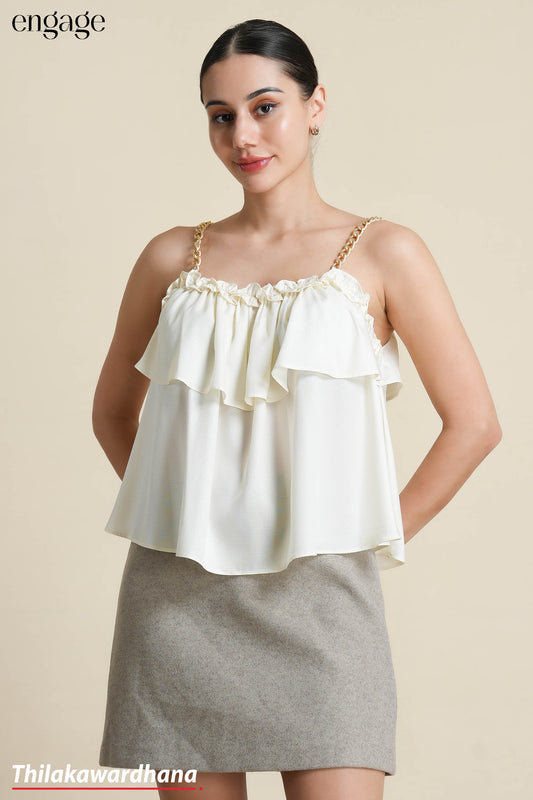 Engage Chain Strap Layered Top